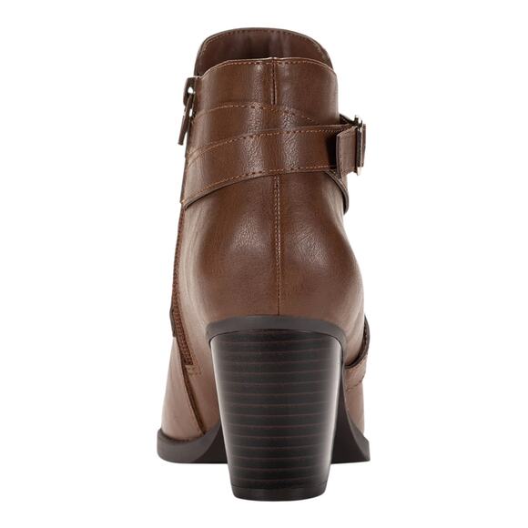 Style & Co Women's Zetaa Strappy Belt Heeled Booties Brown Size 5 M - Picture 4 of 6